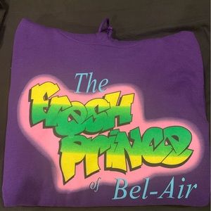 Men Fresh Prince of Bel Air Hoodie Purple  sz XL
